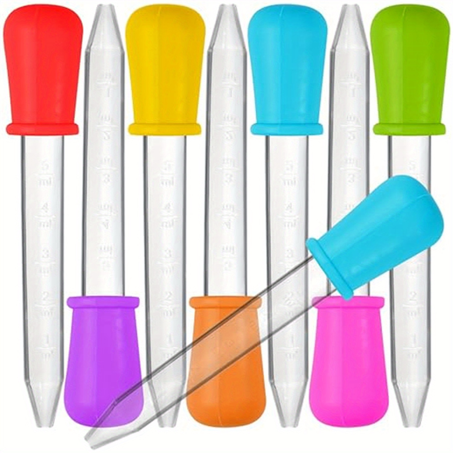 Lab Pipette Tip - 8 szt. Silikonowych i plastikowych zakraplaczy
