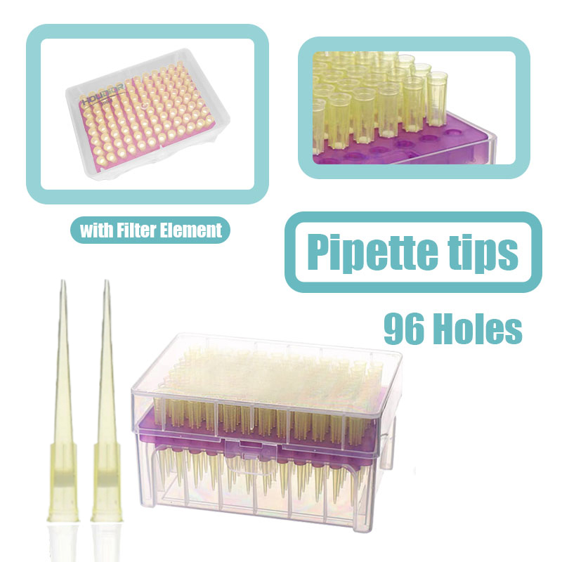 Lab Pipette Tip - 200ul 96 otworów Plastikowa końcówka do